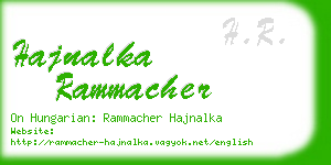 hajnalka rammacher business card